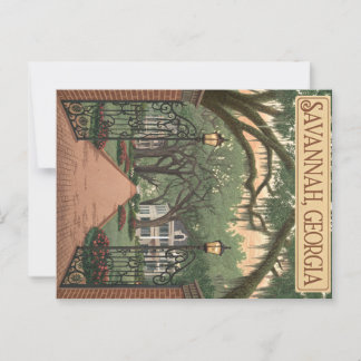 Carte Postale Savannah, Géorgie