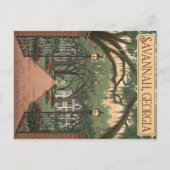 Carte Postale Savannah, Géorgie (Devant)