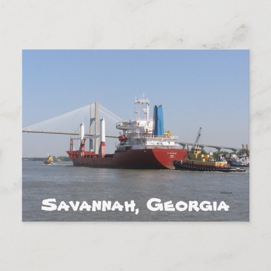 Carte Postale Savannah, Géorgie (Devant)