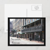 Carte Postale Savannah, Géorgie (Devant / Derrière)