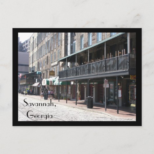 Carte Postale Savannah, Géorgie (Devant)