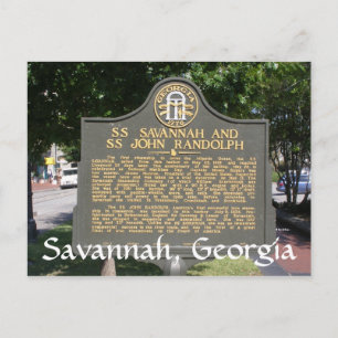 Carte Postale Savannah, Géorgie