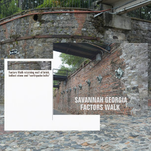 Carte Postale Savannah Géorgie Factors Walk Photographique