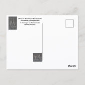 Carte Postale Savannah Géorgie Monument Africain-Américain (Dos)