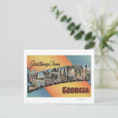 Carte Postale Savannah, Géorgie - Scènes de grandes lettres (Debout devant)