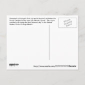 Carte Postale Savannah, Georiga, États-Unis (Dos)