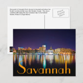 Carte Postale Savannah, Georiga, États-Unis (Devant / Derrière)