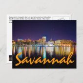 Carte Postale Savannah, Georiga, États-Unis (Devant / Derrière)