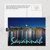 Carte Postale Savannah, Georiga, États-Unis (Devant / Derrière)