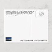 Carte Postale Savannah, Georiga, États-Unis (Dos)