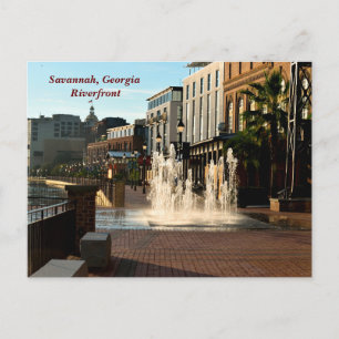 Carte Postale Savannah historique, Front de la rivière Georgia