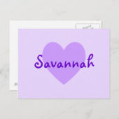 Carte Postale Savannah in Purple (Devant / Derrière)