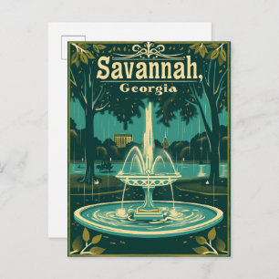 Carte Postale Savannah vintage