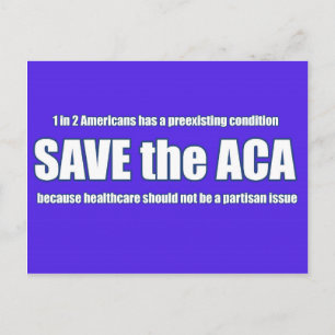 Carte Postale Save the ACA Postcard