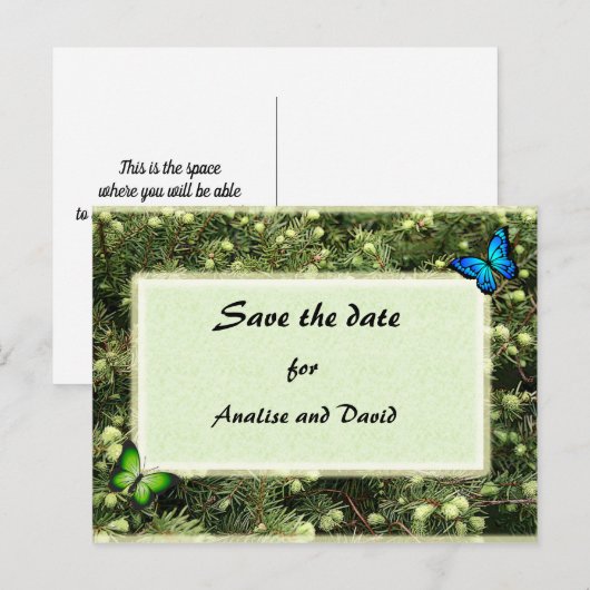 Carte postale Save The Date (Devant / Derrière)