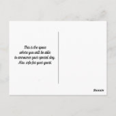 Carte postale Save The Date (Dos)