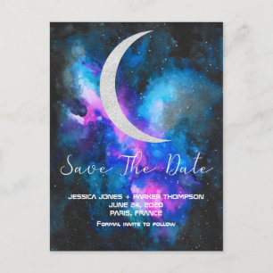 Carte Postale Save the date   Aquarelles Crescent Moon