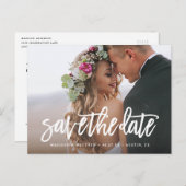 Carte postale "Save the Date" avec finition brossé (Devant / Derrière)