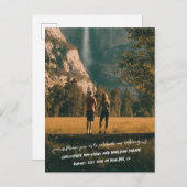 Carte postale "Save the Date" avec photo et note p (Devant / Derrière)