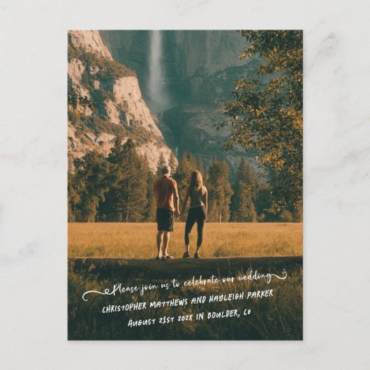 Carte postale "Save the Date" avec photo et note p (Devant)