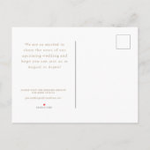 Carte postale "Save The Date" avec une bordure flo (Dos)