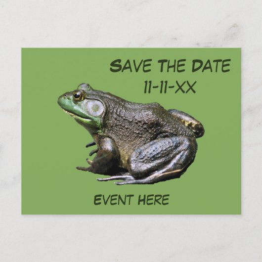 Carte Postale Save The Date Bullfrog Nature (Devant)