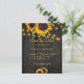 Carte postale "save the date" en bois rustique pou (Debout devant)