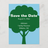 Carte Postale Save the Date Family Reunion with Name & Tree (Devant)
