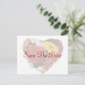 Carte Postale "Save the Date" Jagged Edge Modèle de bouquet de c (Debout devant)