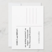 Carte postale Save the Date - machine à écrire vin (Dos)