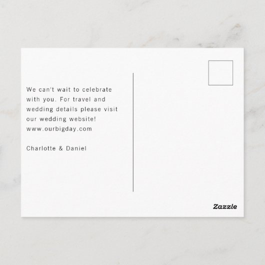 Carte Postale Save the date! Marbre moderne 1 photo (Dos)