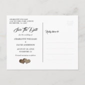 Carte postale 'Save The Date' mariage tournesol bl (Dos)