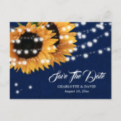 Carte postale 'Save The Date' mariage tournesol bl (Devant)