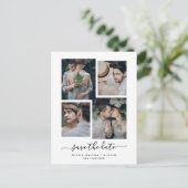 Carte Postale Save the date | Modern Four Photo Collage (Debout devant)