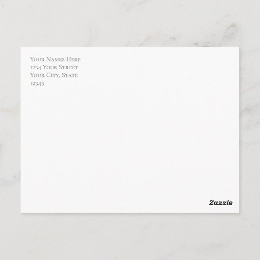 Carte Postale Save the date | Pale Lilac Aquarelle Peonies (Dos)