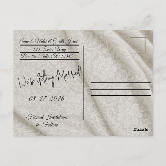 Carte Postale Save the Date Postcard (Dos)