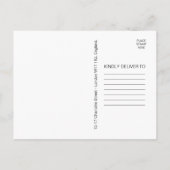 Carte postale "Save the Date" pour mariage à motif (Dos)