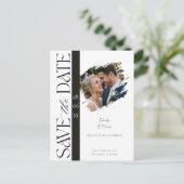 Carte postale "Save the Date" pour mariage avec ph (Debout devant)