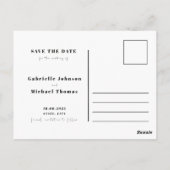 Carte postale "Save the Date" pour mariage avec ph (Dos)