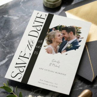 Carte postale "Save the Date" pour mariage avec ph