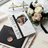Carte postale "Save the Date" pour mariage avec ph