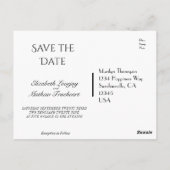 Carte Postale "Save the date" pour mariage | Bleue Lune étoilée (Dos)
