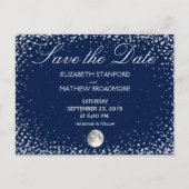 Carte Postale "Save the date" pour mariage | Lune de nuit étoilé (Devant)