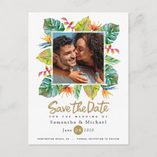 Carte Postale "Save the date" pour mariage   Photo avec frontièr