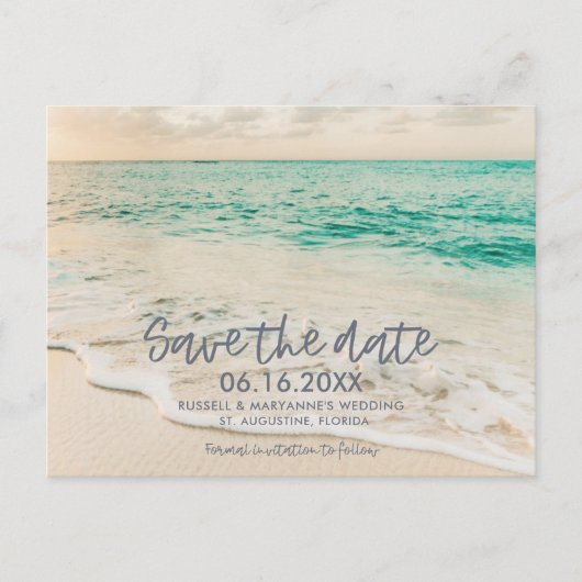 Carte postale "Save the Date" pour un mariage sur (Devant)