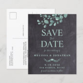 Carte postale "Save The Date" rustique à petit bud (Devant / Derrière)