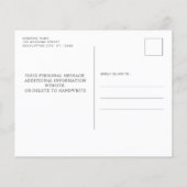 Carte postale "Save The Date" rustique à petit bud (Dos)