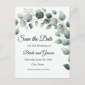 Carte postale "Save the Date" simple pour mariage  (Devant)