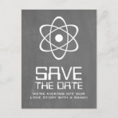 Carte postale "Save the Date" tableau noir atomiqu (Devant)
