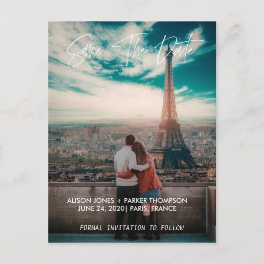 Carte Postale Save the date | Typographie (Devant)